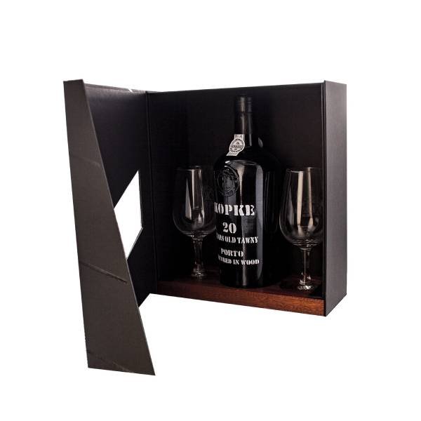 Porto Kopke Tawny 20 years old with 2 glasses 