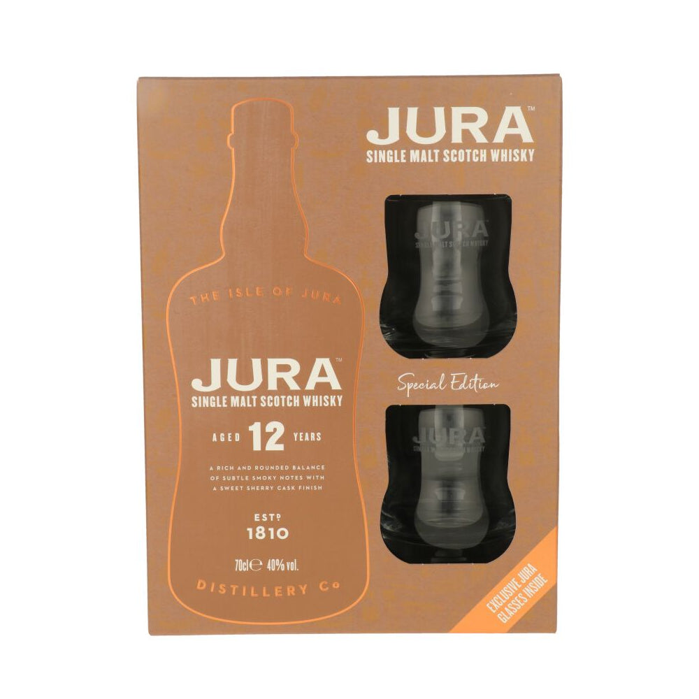 Whisky Isle of Jura 12 anos 70cl com 2 copos